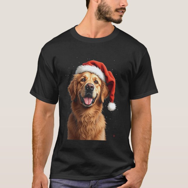 Camiseta Golden Retriever de Natal (Frente)
