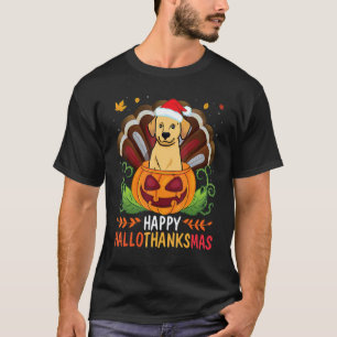 Camiseta Golden Retriever Dia das Bruxas Ação de Graças Fel