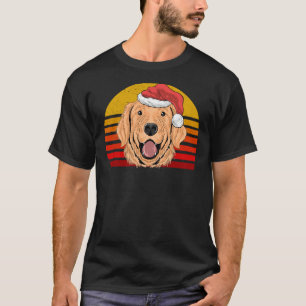 Camiseta Golden Retriever Dog Christmas Retro
