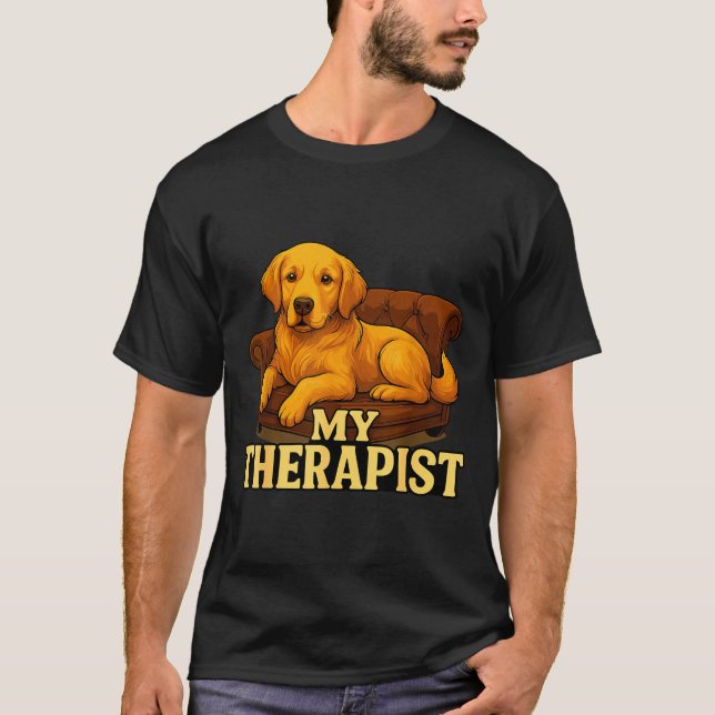 Camiseta Golden Retriever Dog Clothes For Humans My Therast (Frente)