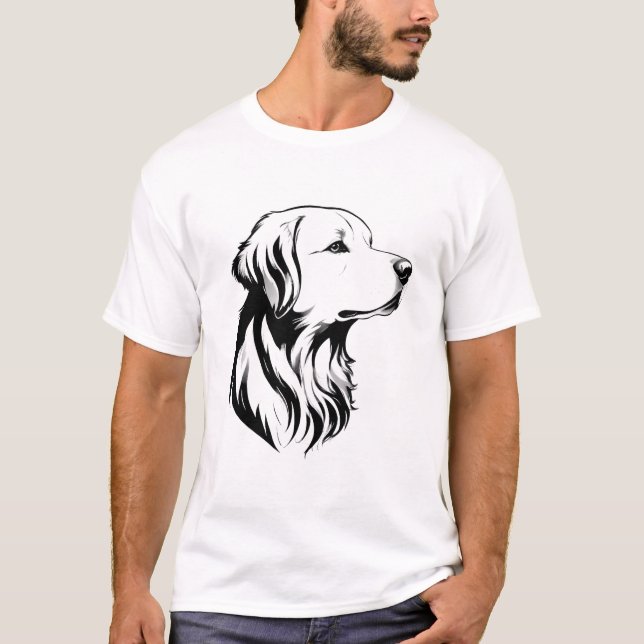 Camiseta Golden Retriever Dog Portrait Men's T-Shirt (Frente)