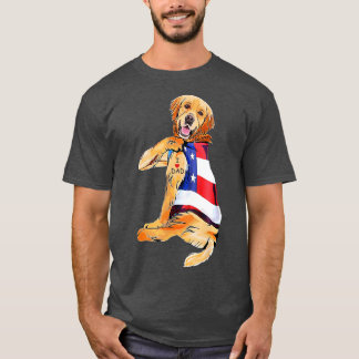 Camiseta Golden Retriever Dog Tattoo I Love Dad
