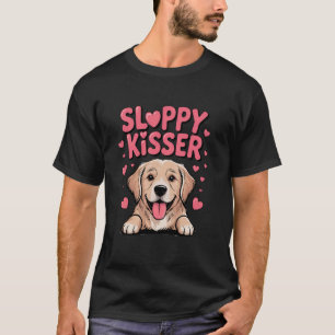 Camiseta Golden Retriever Engraçado Beijador Desajeitado Am