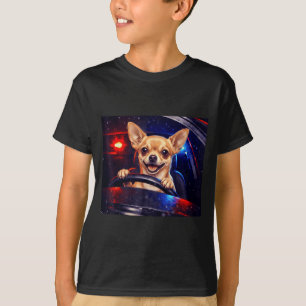Camiseta Golden retriever engraçado dirigindo meme cachorro