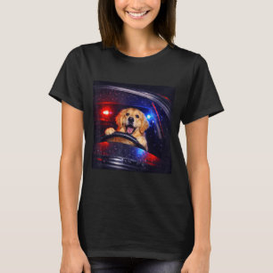 Camiseta Golden retriever engraçado dirigindo meme cachorro