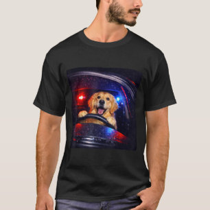 Camiseta Golden Retriever Engraçado Dirigindo Meme Cachorro