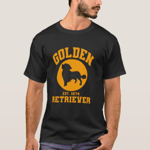 Camiseta Golden Retriever Est. 1874 Amante de Cães Vintage