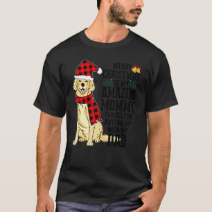 Camiseta Golden Retriever Feliz Natal Para Minha Incrível M