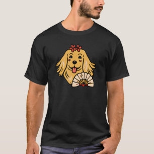 Camiseta Golden Retriever Geisha Cachorro Terrier Fofos Hom
