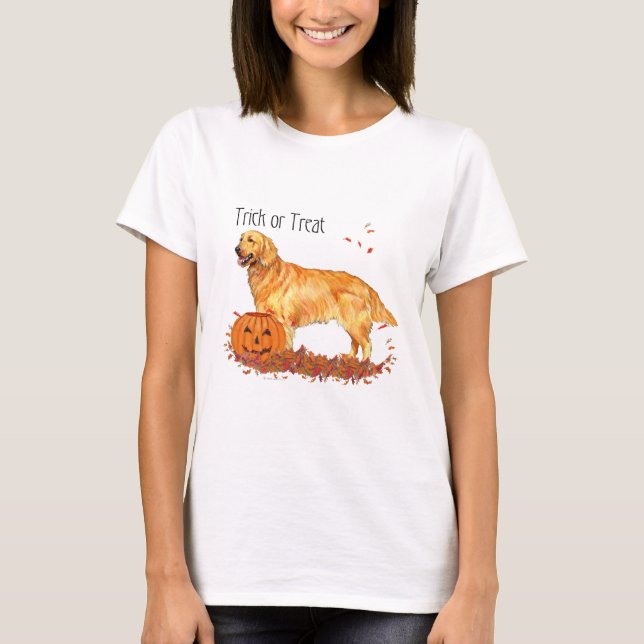 Camiseta Golden Retriever Halloween (Frente)