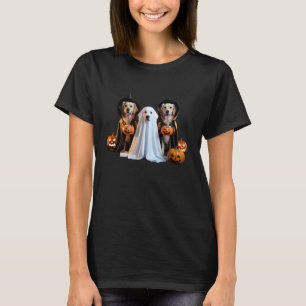 Camiseta Golden Retriever Halloween Cães em Fantasias Truqu