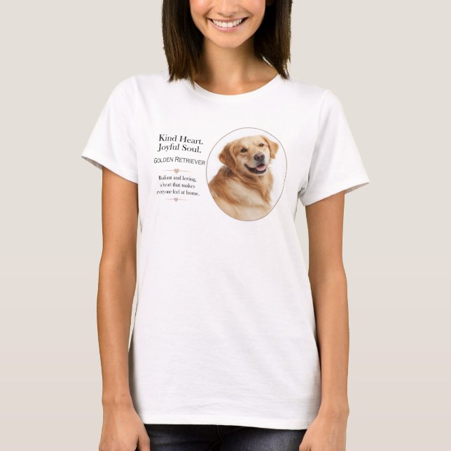 Camiseta Golden Retriever Kind Heart Joyful Soul (Frente)
