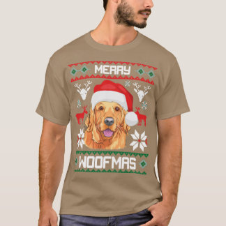 Camiseta Golden Retriever Merry Woofmas Christmas Goldie Do