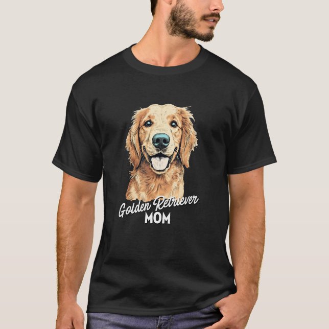 Camiseta Golden Retriever Mom  Dog  Golden Retriever Mom (Frente)