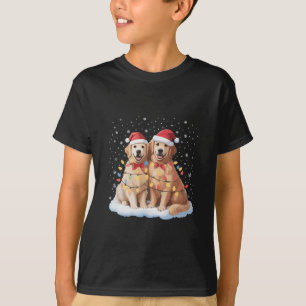Camiseta Golden Retriever Natal Chapéu do Papai Noel Rena