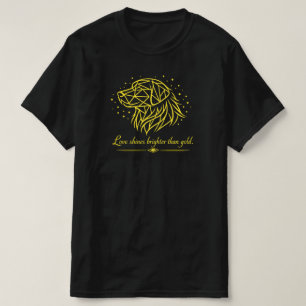 Camiseta Golden Retriever – O Amor Brilha Mais que o Ouro