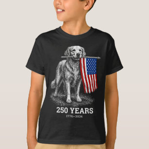Camiseta Golden Retriever Patriótico 4 De Julho