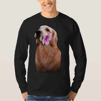 Camiseta Golden Retriever With Flower