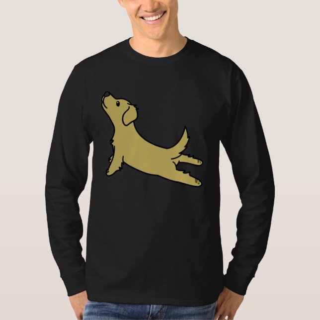 Camiseta Golden Retriever Yoga  Dog (Frente)