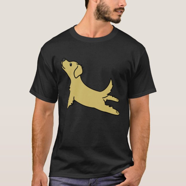 Camiseta Golden Retriever Yoga  Dog (Frente)