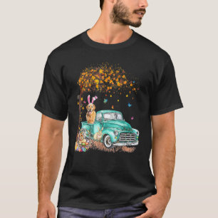Camiseta Golden Retrievers Amam Caça Caminhão Coelho Ovos Á