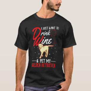 Camiseta Golden Retrievers E Vinho
