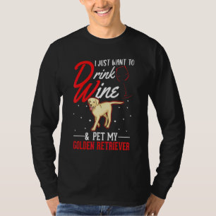 Camiseta Golden Retrievers E Vinho