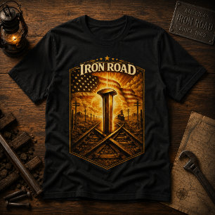 Camiseta Golden Spike Railroad Primeira Ferrovia Transconti