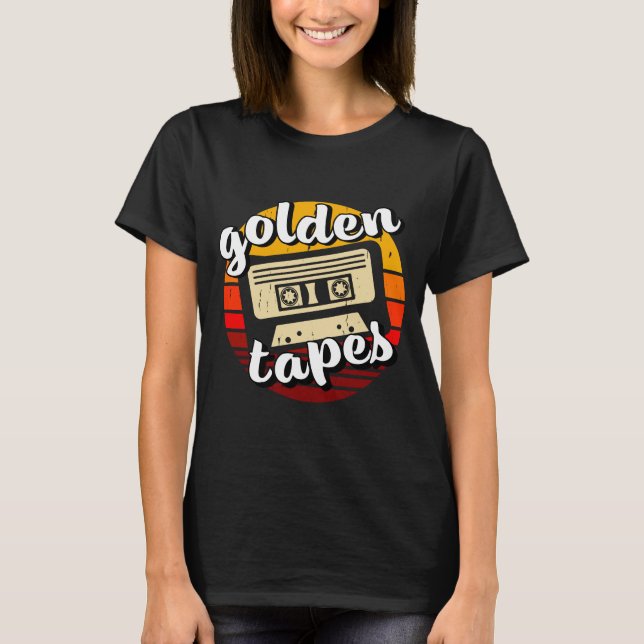 Camiseta Golden Tapes – Retro Cassette Music T-Shirt (Frente)
