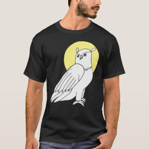 Camiseta Golden Yellow Moon Woodland Owl