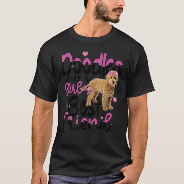 Camiseta Goldendoodle Are A Girls Best Friend Dog Cute Gold (Frente)
