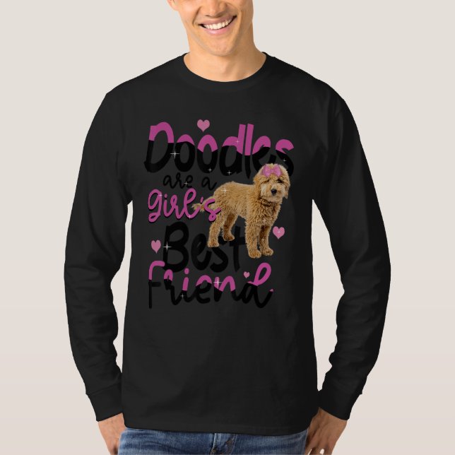 Camiseta Goldendoodle Are A Girls Best Friend Dog Cute Gold (Frente)