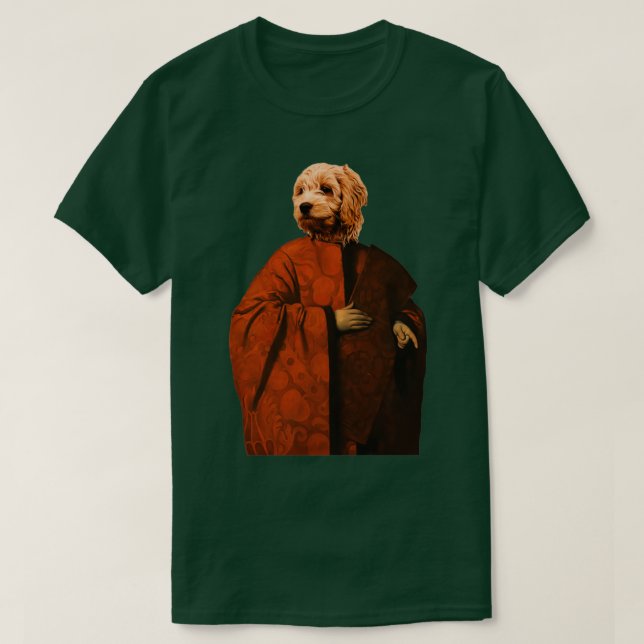 Camiseta Goldendoodle Cachorro Distinguindo Animais de Cach (Frente do Design)