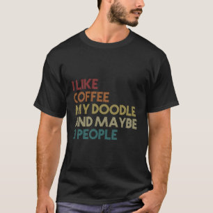 Camiseta Goldendoodle Dono de Cachorros Amantes de Café Pre