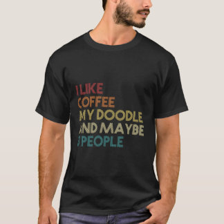 Camiseta Goldendoodle Dono de Cachorros Amantes de Café Pre