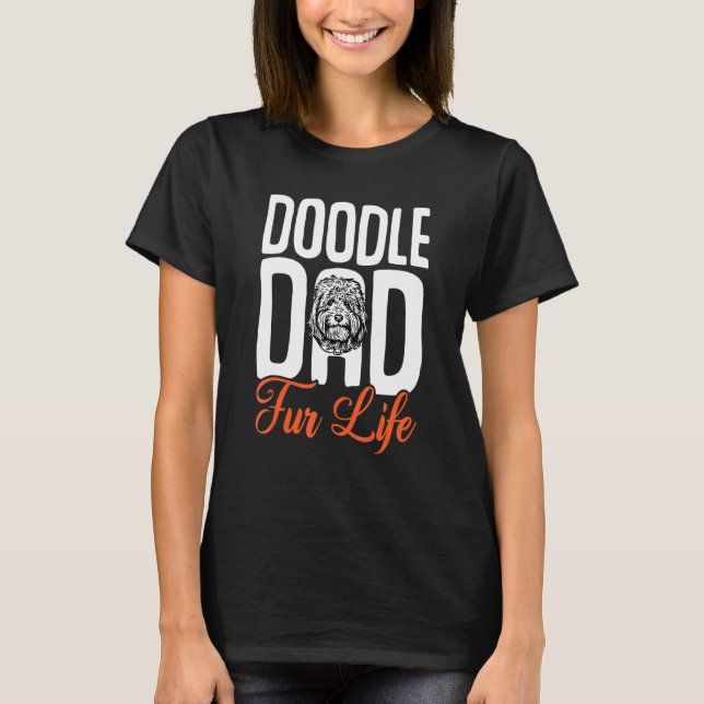 Camiseta Goldendoodle Dood Doodle Dad Fur Life (Frente)