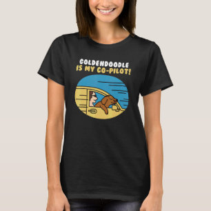 Camiseta Goldendoodle É Meu Cão Piloto