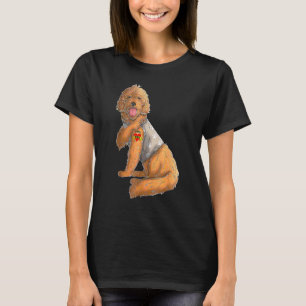 Camiseta Goldendoodle Eu Amo Mamãe Tatuagem Cachorro Dia de