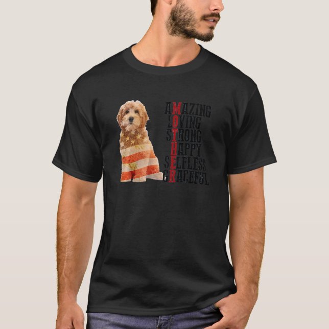 Camiseta Goldendoodle Incrível Adorável Forte e Selvagem (Frente)
