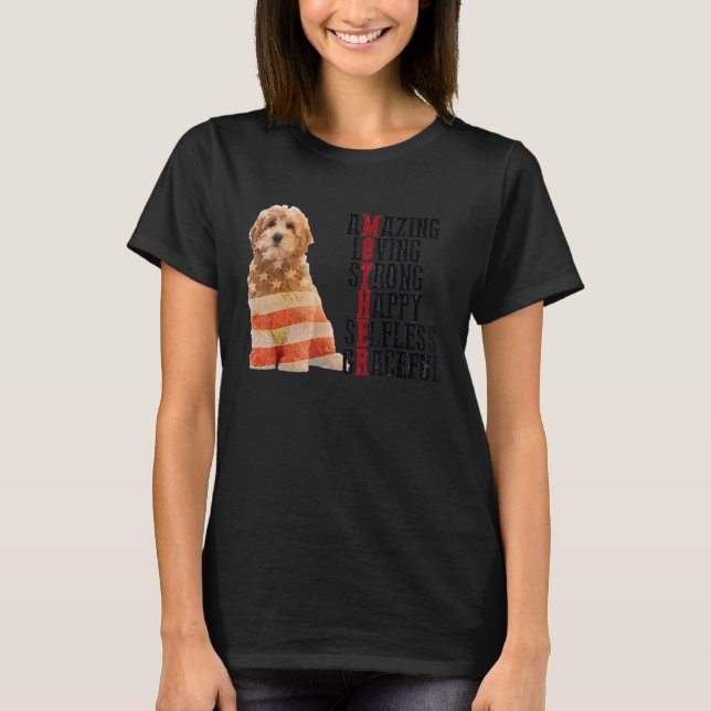 Camiseta Goldendoodle Incrível Adorável Forte e Selvagem (Frente)