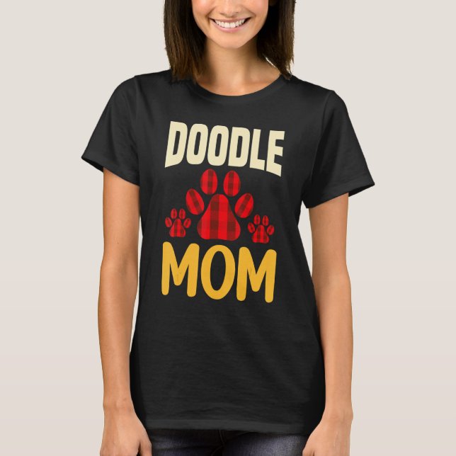 Camiseta Goldendoodle Mamãe Doodle Mãe Cachorro Bonito (Frente)
