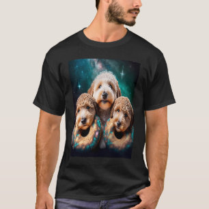 Camiseta Goldendoodle No Espaço Com Rosquinhas Cute Doodle