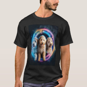 Camiseta Goldendoodle No Espaço Com Rosquinhas Cute Doodle