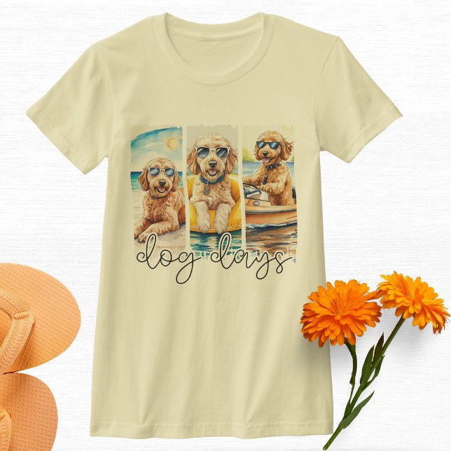 Camiseta Goldendoodles em óculos escuros Dias de Cachorro d (Criador carregado)