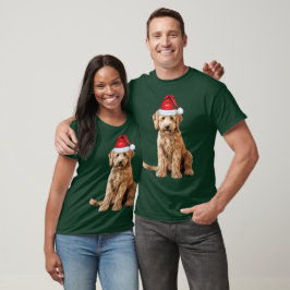 Camiseta Goldendoododle Cachorro Passa Feliz Natal