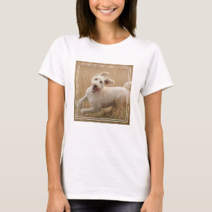 Camiseta Goldendoodododle Atravessa Grama