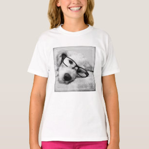 Camiseta Goldendoodododle com óculos