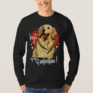 Camiseta Goldenretrieverdog with Hearts  Dog Love for Valen