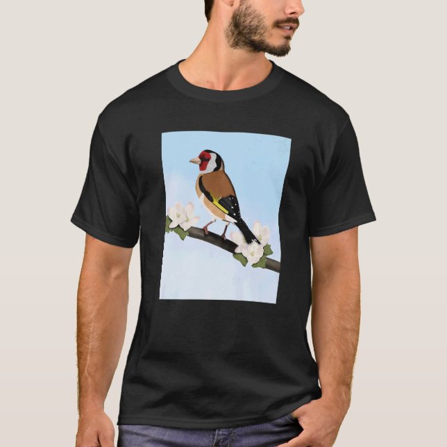 Camiseta Goldfinch Bird Songbird Birdwatcher Biólogo (Frente)