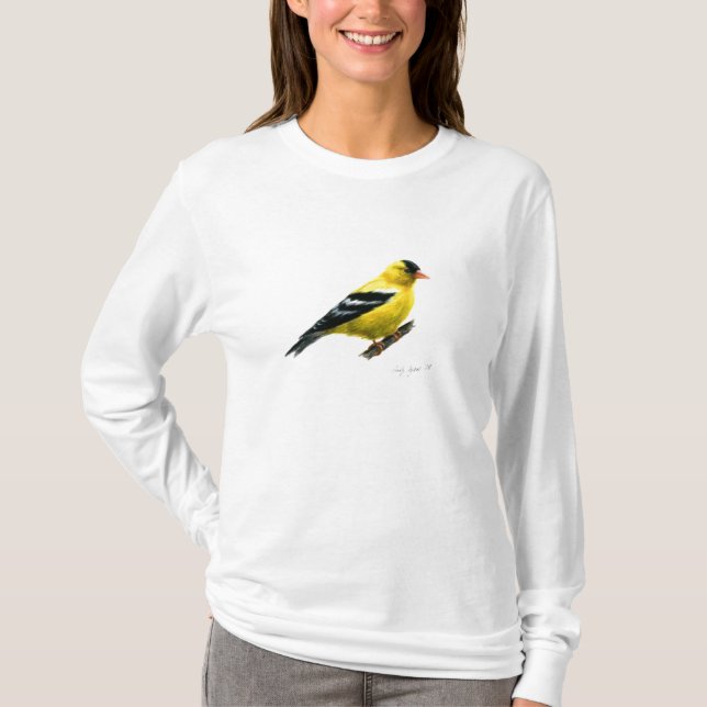 Camiseta Goldfinch por Cindy Agan (Frente)